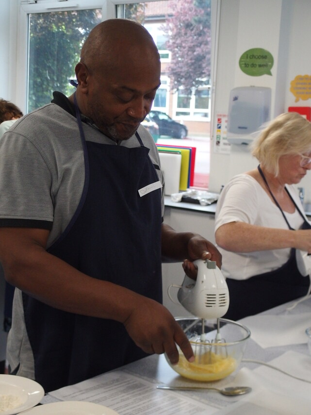 Carer at our cookery class